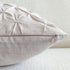 The White Petals Faux Linen Throw Pillow Covers - Pinch Pleat, Textured, Luxurious, Elegant & Decorative (18x18 inch, Pack of 2, Natural Oatmeal C...