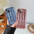 Caseative for iPhone 11 Case,Water Ripple Pattern Curly Wave Frame Soft Compatible with iPhone Case (Light Pink,iPhone 11)...