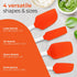 M KITCHEN WORLD Heat Resistant Silicone Spatulas Set | Rubber Spatula Kitchen Utensils Non-Stick for Cooking, Baking and Mixing | Ergonomic, Dishw...
