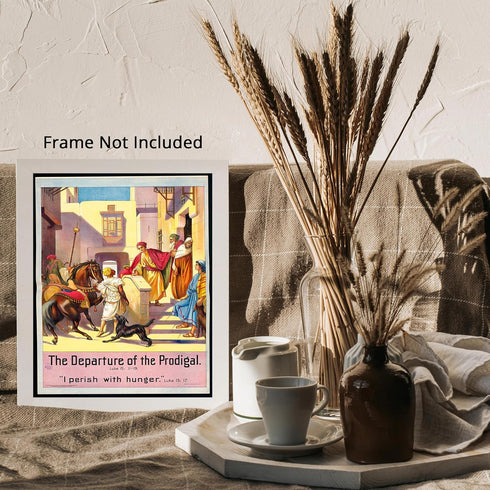 Posterizer 1 pcs-The departure of the prodigal son poster-Religious Posters-Gifts for Christians -Decor for Church, Sunday School Classroom- unfra...