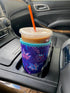 Koverz Iced Coffee Sleeve, Insulated Neoprene Cup Sleeve, Fits a 24 Oz. Coffee Cup, Washable and Reusable, Iced Coffee Accessories, Medium Tropics...