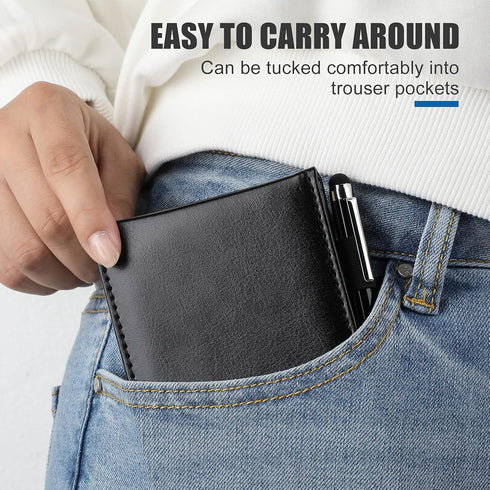 Outus 10 Pcs Mini Pocket Notepad Holder Set Included Mini Pocket Notepad Holder with 50 Lined Sheets, Metal Pen, 8 Pcs 3 x 5 Inch Memo Book Refill...