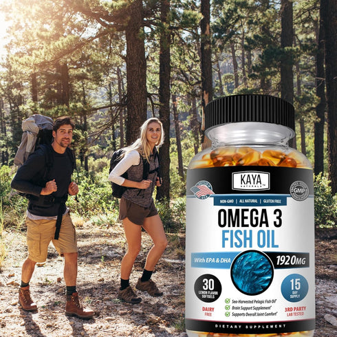 Kaya Naturals Omega 3 Supplement | Nature Made Omega 3 Fish Oil - 100% Pure Sea-Harvested Pelagic Fish Oil with No Fishy Aftertaste - Omega 3 Vita...