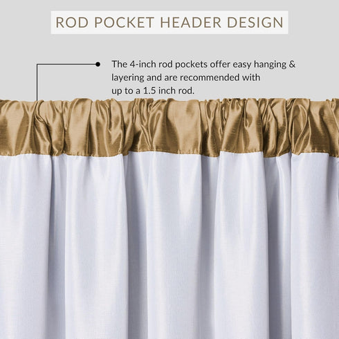 Elrene Home Fashions Versailles Room-Darkening Faux-Silk Waterfall Window Valance, Accessory for Bedroom or Living Room Windows with Rod Pocket Ta...