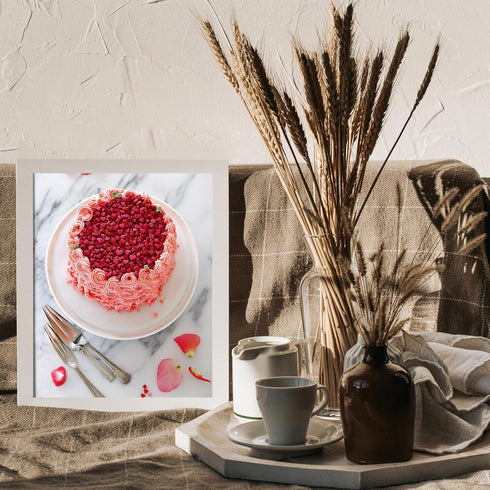 Posterizer 1 pcs-Valentine's day inspired cute cake poster-Romantic Art-Holiday Poster Collection-Gift for Couples boyfriend girlfriend Husband Wi...