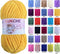 Yellow Soft Velvet Yarn Chenille Yarn for Crocheting Super Bulky 100g (3.53 Oz), (75.4 yds) Baby Blanket Yarn for Knitting Amigurumi Yarn Fancy Ya...
