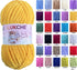Yellow Soft Velvet Yarn Chenille Yarn for Crocheting Super Bulky 100g (3.53 Oz), (75.4 yds) Baby Blanket Yarn for Knitting Amigurumi Yarn Fancy Ya...