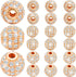 20 Pieces 8 mm Zirconia Cubic Beads, Round Rhinestone Bracelet Spacer Charms,Crystal Zirconia Stones, Ball Beads for Jewelry Making DIY(Rose Gold)...