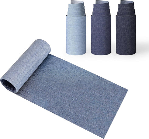 Blue Jeans Denim Patches 4 Rolls, Inside and Outside Iron On Patches, Jean Patches?Blue Denim Iron On Patches, for Jeans Clothing Hole Repairing a...