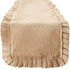 DII Jute Burlap Collection Kitchen Tabletop, Table Runner, 14x108, Ruffle Trim Natural...