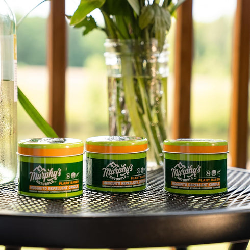 Murphy’s Naturals Mini Mosquito Repellent Candle Trio Pack | Made with Plant Based Essential Oils Like Citronella | 14 Hour Burn Time Per Candle...