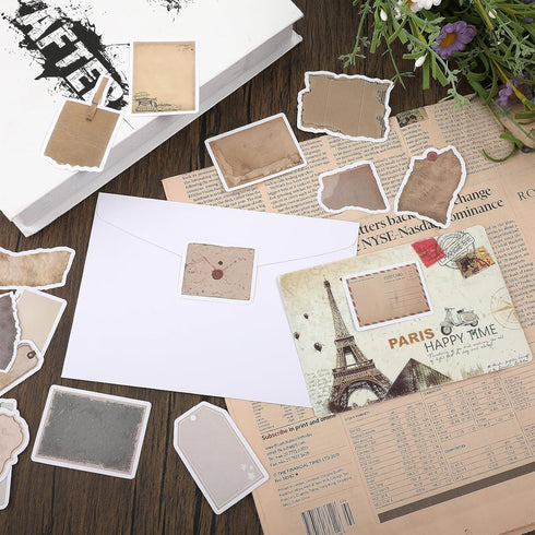 Vintage Scrapbook Paper Stickers, 80 Pcs Scrapbooking Sticker Book Aesthetic Junk Journal Supplies DIY Decoupage Paper Accessories Stickers Craft ...