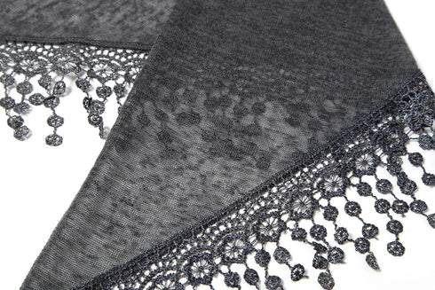 Cindy & Wendy Lightweight Triangle Floral Fashion Lace Fringe Scarf Wrap for Women...