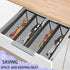 2PCS Drawer Organizer,Drawer Organizer for Kitchen,Utensil Mesh Drawer Organizer with Interlocking Arm for Cosmetic,Flatware,Pen (12 * 3 * 2 Inche...