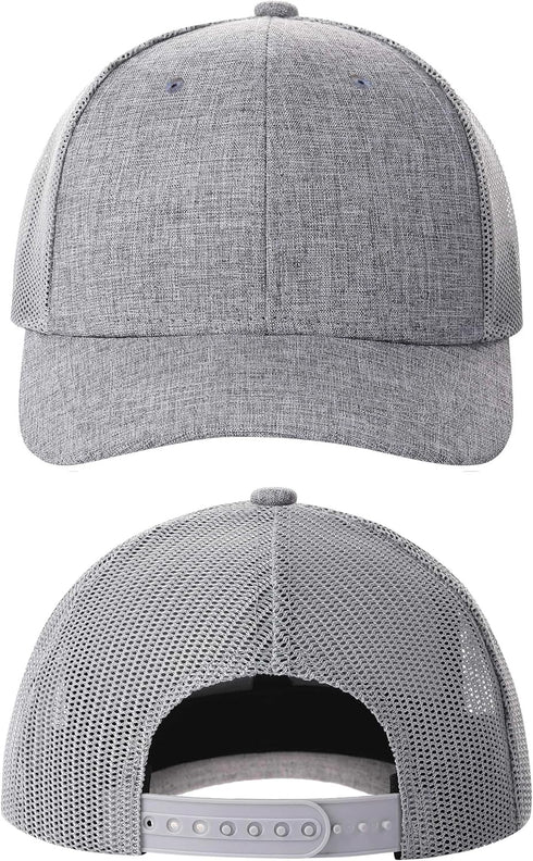 TSSGBL 2 Pack Snapback Trucker Baseball Hats Mesh Back Adjustable Blank Ball Caps for Men Women...