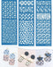 Puocaon Halloween Clay Silk Screen - 10 Pcs Scattered Skull Pumpkin Silk Screen Stencils for Polymer Clay Jewelry, Witch Cat Screen Stencils for P...