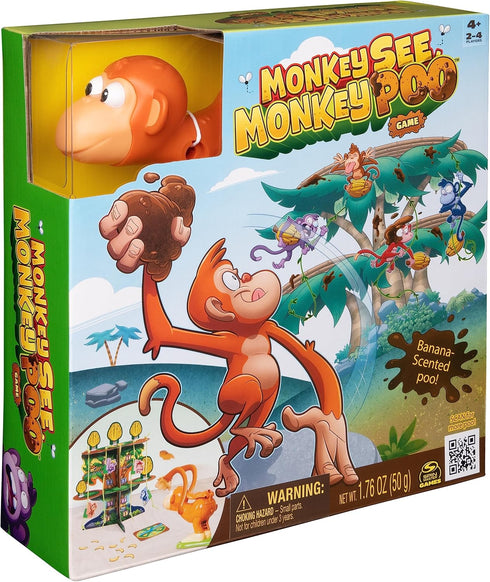 Monkey See Monkey Poo Game for Kids with Banana-Scented Fake Poop, Fun Games | Sensory Toys | Family Games | Funny Gifts, for Preschoolers Ages 4+...