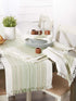 DII Everyday Collection Fringed Stripe Tabletop, Table Runner, 14x72, Thyme...