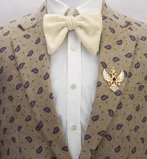 Double Headed Eagle with Winged Stone Detailing Lapel Pin Jacket Gift Party Shirt Collar,Costume Pin Accessories for Men Brooch...