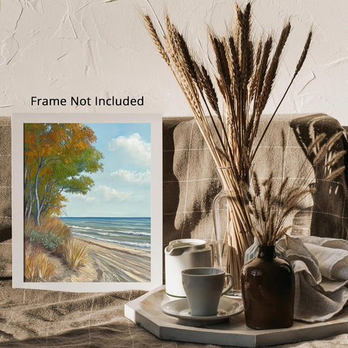Posterizer 1 pcs-coastal landscape in classic oil painting style 3-Collectibles & Fine Art-Landscape & Nature Art-Gift for Men Women Teens- unfram...