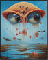 Posterizer 1 pcs-Floating Alien-Giant Eyeball-Abstract & Modern Art-Fantasy & Fiction Art-Gift for Art Lovers-Decor for Home & Office- UNFRAMED Wa...