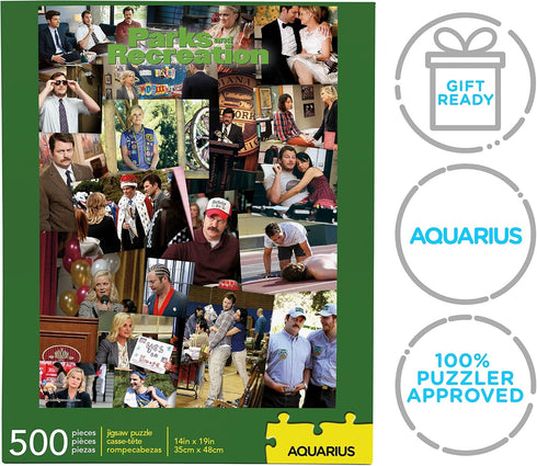AQUARIUS Parks & Rec Collage Puzzle (500 Piece Jigsaw Puzzle) - Glare Free - Precision Fit - Officially Licensed Parks & Rec Merchandise & Collect...