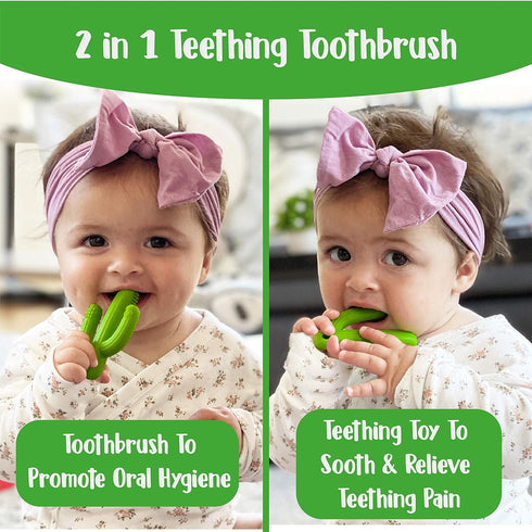 Cactus Baby Teething Toys for Babies 0-6 Months or 6-12 Months | Self-Soothing Pain Relief Soft Baby Teether Toys for Babies, Toddlers, Infants, B...
