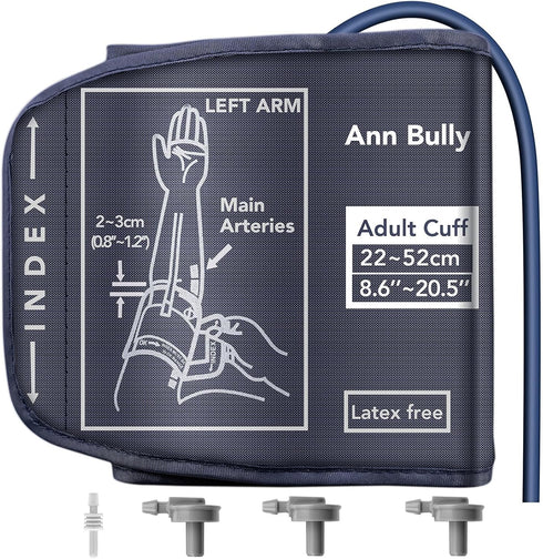Extra Large Blood Pressure Cuff Arm, Ann Bully 8.6''-20.5'' XL Replacement Cuff for Big Arm Compatible with Most Omron BP Monitors, Blood Pressure...