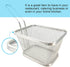 Best Utensils Chips Fry Baskets Stainless Steel Fryer Basket Strainer Serving Food Presentation Cooking Tool French Fries Basket (Large 5 inches)...