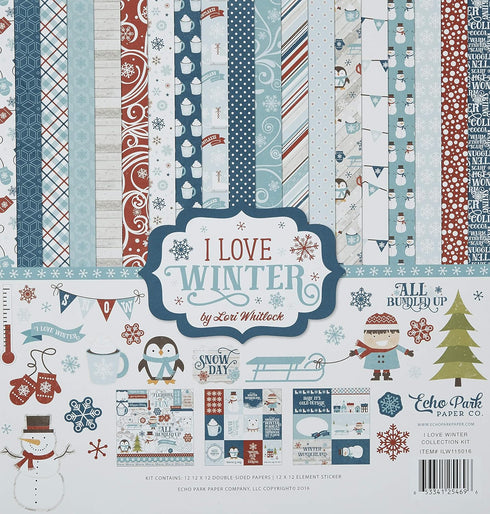 Echo Park Paper Company Love Winter Collection Kit 12-x-12-Inch...