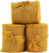 MEEDEE Chiffon Ribbon 2 Inch Frayed Ribbon Ginger Chiffon Ribbon Fringe Chiffon Silk Ribbon for Crafts Yellow Chiffon Ribbon for Gift Wrapping Wed...