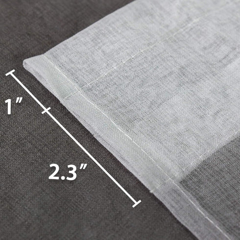 30 Inch Length Ombre Tier Curtains Faux Linen Shee Short Curtains - 2 Panels Brown Small Sheer Curtains for Cafe Kitchen Basement Bathroom,30 Inch...