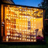 195 LED Curtain Tapestry Lights Backdrop String Lights, 6.5 x 5 Feet Hanging Fairy Curtain Lights with 8 Lighting Modes and Remote for Bedroom Win...