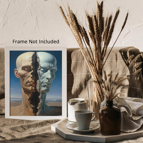 Posterizer 1 pcs-artistic two faced structure-Abstract & Modern Art-Fantasy & Fiction Art-Gift for Art Lovers-Decor for Home & Office- UNFRAMED Wa...