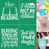 Alinacutle School I Love Reading Books Reusable Silk Screen Stencils, Self-Adhesive Silkscreen Printing Stencil for Home Decor,Paint on Wood/Fabri...
