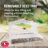 Perky-Pet 347 Clear Outdoor Window Bird Feeder with Strong Suction Cups – 1 Lb Seed Capacity...