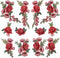 12pcs Rose Embroidered Lace Flower Applique Patches for Arts Crafts DIY Decor, Jeans, Jackets, Clothing, Bags...