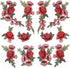12pcs Rose Embroidered Lace Flower Applique Patches for Arts Crafts DIY Decor, Jeans, Jackets, Clothing, Bags...