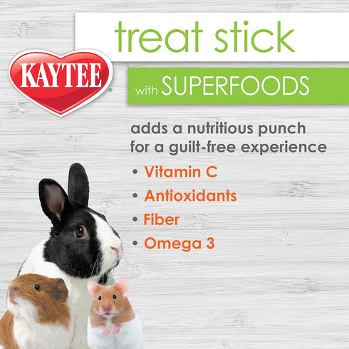 Kaytee Small Animal Treat Stick with Superfoods, Strawberry & Flax Seed, 5.5 oz...
