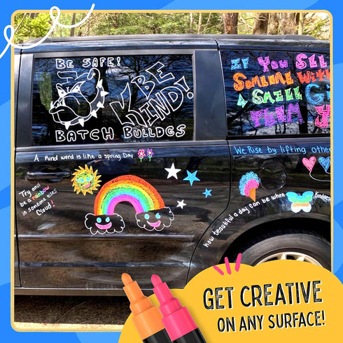 Chalkola Liquid Chalk Markers for Blackboard & Glass (Pack of 16, 6mm Reversible Tip) Washable Chalk Pens for Window, Bistro, Mirror, Car, Wall Ca...