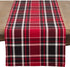 Saro Lifestyle Buffalo Plaid Cotton Table Runner, Red, 16" x 72"...