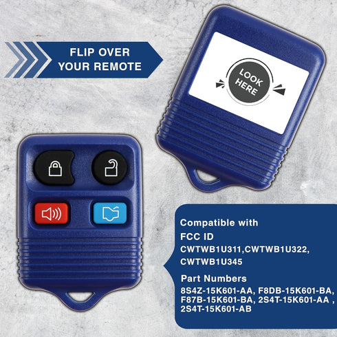 2X KeylessOption Key Fob for 2005 2006 2007 2008 2009 2010 2011 2012 2013 2014 2015 Ford F150 Explorer Ranger Mustang Lincoln Mazda Mercury Remote...