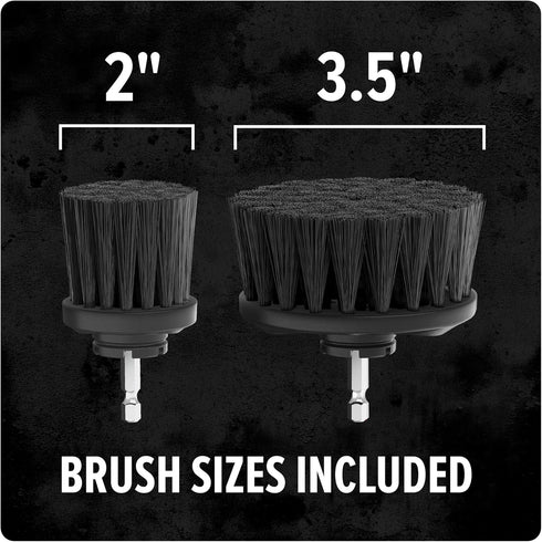 Dirt Devil 2-Piece Hard Bristle Scrubber Cleaning Brush Set, 2" & 3.5" Brushes Included, for Use On Brick, Grout, Cast Iron & More, Heavy Duty Cle...