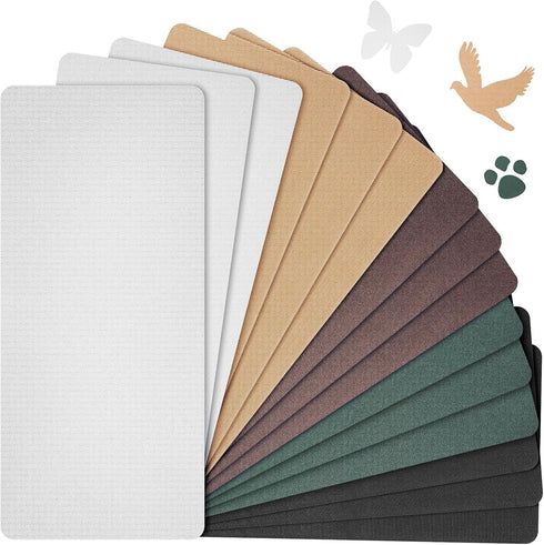 15 Sheets Iron-On Mending Fabric 4.92 x 11 Inch Clothes Patches Repair Kit for Fixing Couch Pants Pockets Holes Knees Elbow (Brown, Black, Dark Gr...