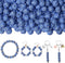 QINJIEJIE 100pcs 10mm Light Blue Rhinestone Beads for Crafting Blue Clay Beads Crystal Beads Round Disco Ball?Blue Beads Baseball Beads for Neckla...