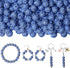 QINJIEJIE 100pcs 10mm Light Blue Rhinestone Beads for Crafting Blue Clay Beads Crystal Beads Round Disco Ball?Blue Beads Baseball Beads for Neckla...