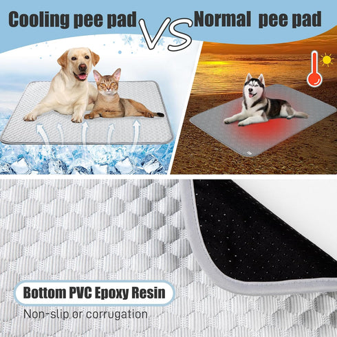 Leekalos Dog Cooling Mat,Pet Cooling Pads for Dogs Blanket,Summer Cooling Bed for Cats Blanket,Portable Pet Cooling Cushion for Home & Outdoor,Kee...
