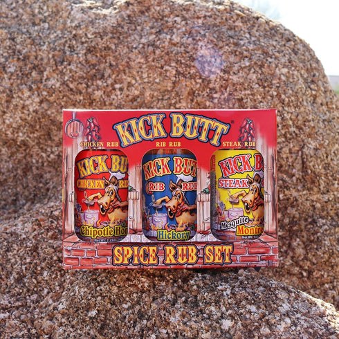 Kick Butt Spice Rub Gift Set Seasoning Spice Salt Set - Gourmet Seasoning Rub (7 oz) - Use on Ribs Chicken Streak (Gift Set)...