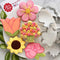 Summer Flowers Cookie Cutters 5-Pc. Set Made in the USA by Ann Clark, Flower, Rose, Sunflower, Tulip, Flower Bouquet...
