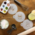 Designer Stencils Scary Halloween Cookie Stencil Set, (Spider Web, Skull, Gravestone), Beige/semi-transparent...